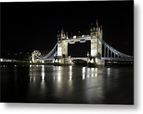 Artistic Metal Print featuring the photograph Tower Bridge London by Gouzel -