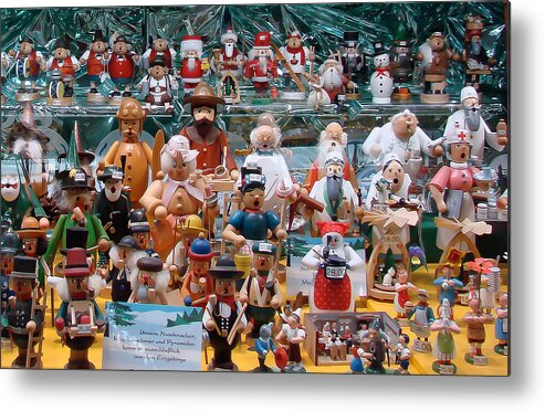 Baubles Metal Print featuring the photograph Toys and Nutcrackers for Sale by Ronda Broatch