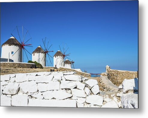 Environmental Conservation Metal Print featuring the photograph Traditional Windmills Of Mykonos by Deimagine