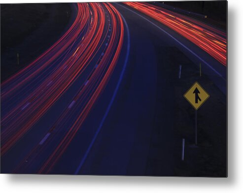 Night Metal Print featuring the photograph Trail Blazing by Shelley Neff