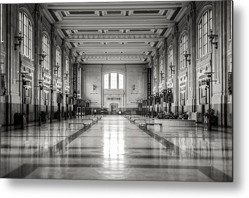 Train Station Metal Print featuring the photograph Train Station by Sennie Pierson