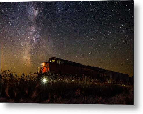 Train Metal Print featuring the photograph Train to the Cosmos by Aaron J Groen