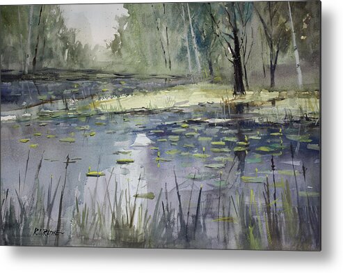 Landscape Metal Print featuring the painting Tranquillity by Ryan Radke