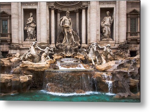 Europe Metal Print featuring the photograph Trevi Fountain by John Wadleigh