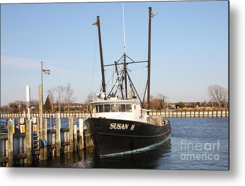 Troller At Dock Metal Print featuring the photograph Troller at Dock by John Telfer