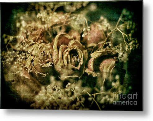 Roses Metal Print featuring the photograph True Love Never Dies by Lois Bryan