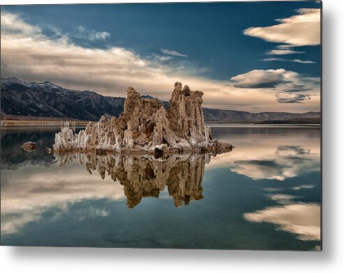 Lake Metal Print featuring the photograph Tufa Reflections by Cat Connor