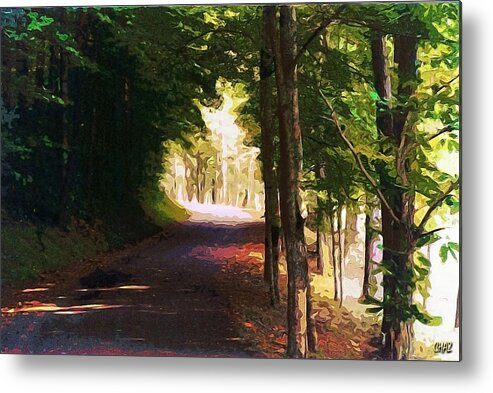 Trees Metal Print featuring the painting Tunnel of Trees by CHAZ Daugherty