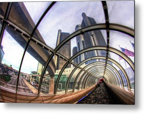 Arch Metal Print featuring the photograph Tunneling Over Jefferson Avenue by Photo By Mike Kline (notkalvin)