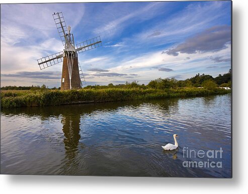 Travel Metal Print featuring the photograph Turf Fen Drainage Mill by Louise Heusinkveld