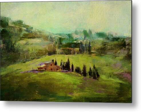 Tuscany Metal Print featuring the photograph Tuscan Farmhouse by Carla Parris