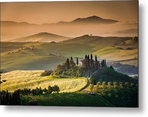 Tuscany Metal Print featuring the photograph Tuscan sunrise by Francesco Riccardo Iacomino