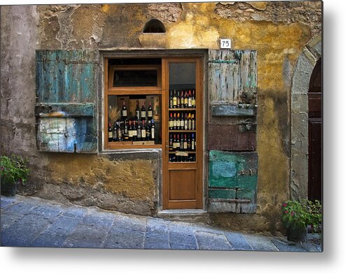 Italy Metal Print featuring the photograph Tuscany Wine shop by Al Hurley