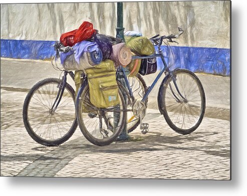 Backpacking Metal Print featuring the photograph Two Bicycles by David Letts