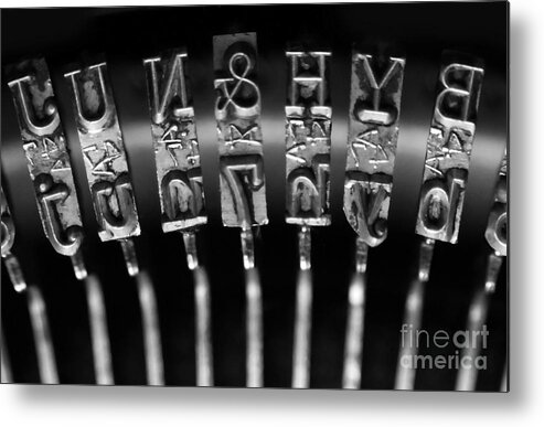 Typewriter Metal Print featuring the photograph Type Castings by Dan Holm