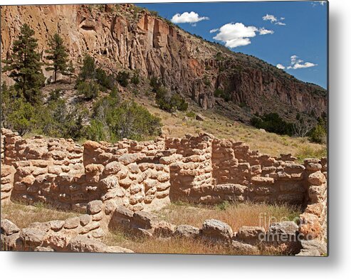Afternoon Metal Print featuring the photograph Tyuonyi Bandelier National Monument by Fred Stearns