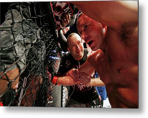 Martial Arts Metal Print featuring the photograph Ufc 154 St-pierre V Condit by Josh Hedges/zuffa Llc