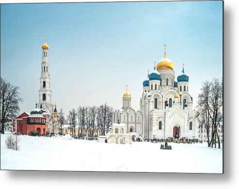 Snow Metal Print featuring the photograph Ugresha Monastery In Winter by Boris Suntsov