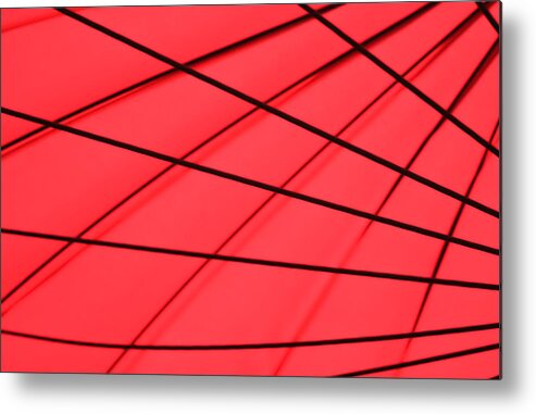Geometrical Metal Print featuring the photograph Red and Black Abstract by Tony Grider