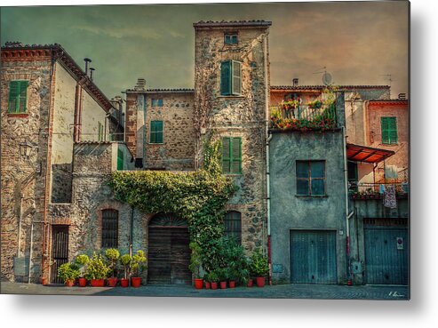 Umbria Metal Print featuring the photograph Umbrian Terrace by Hanny Heim