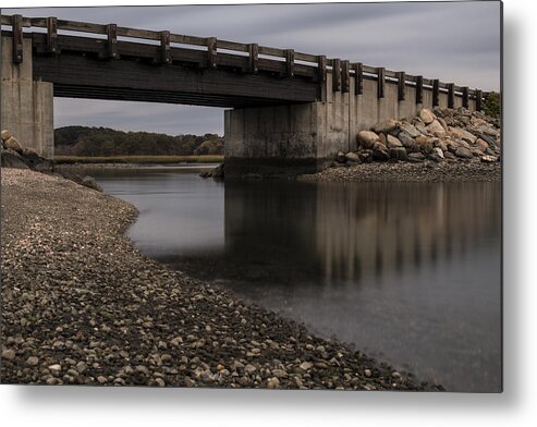 Andrew Pacheco Metal Print featuring the photograph Under Seapowet Bridge by Andrew Pacheco