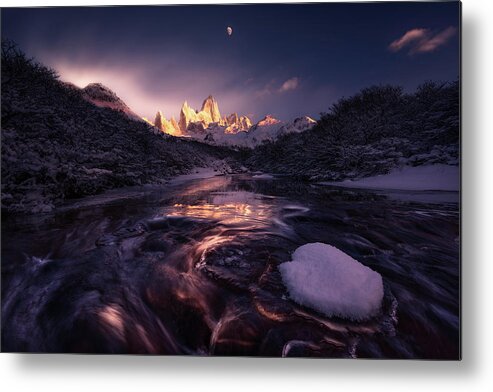 Patagonia Metal Print featuring the photograph Under The Moon by Simon Roppel