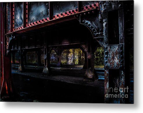 Bridge Metal Print featuring the photograph Under The Rails by Michael Arend