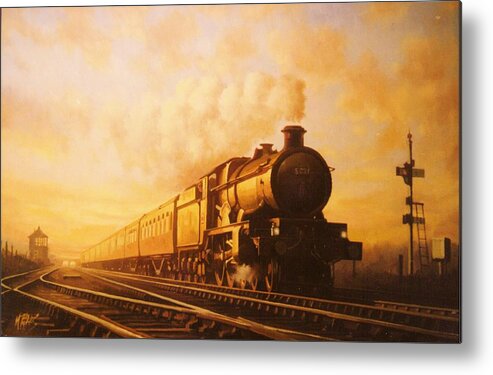 Castle Metal Print featuring the painting Up express to Paddington by Mike Jeffries