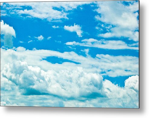 Clouds Metal Print featuring the photograph Up In The Clear Blue by Rhonda Barrett