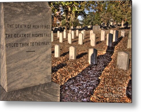 Civil War Graves Metal Print featuring the photograph Urged to the Fray by Jonathan Harper