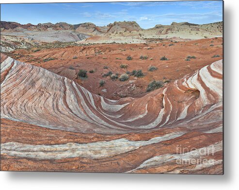 Southwest Metal Print featuring the photograph Valley of Fire - The Wave by Sandra Bronstein