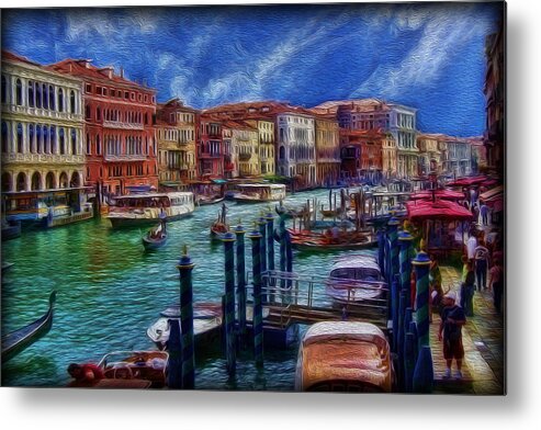 Venice Metal Print featuring the photograph Venice from the Rialto Bridge by Lee Dos Santos