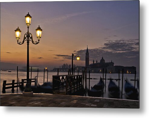 Venice Metal Print featuring the photograph Venice Night Lights by Marion Galt
