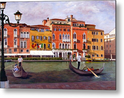 Landscape Metal Print featuring the painting Venice by Rick Fitzsimons