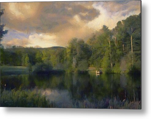 Vermont Metal Print featuring the painting Vermont Morning Reflection by Jeffrey Kolker