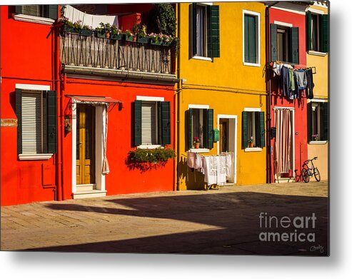 Vibrant Burano Metal Print featuring the photograph Vibrant Burano by Prints of Italy