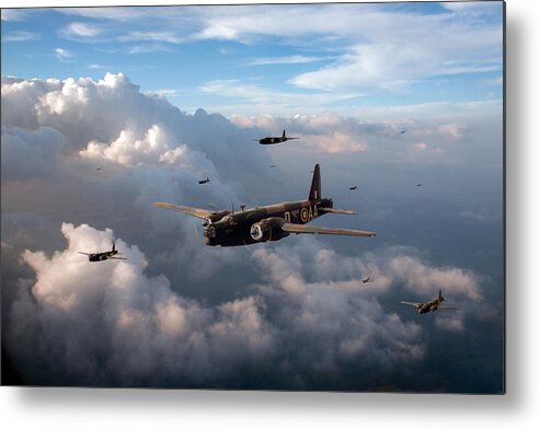 Wellington Metal Print featuring the photograph Vickers Wellingtons No 75 Squadron by Gary Eason