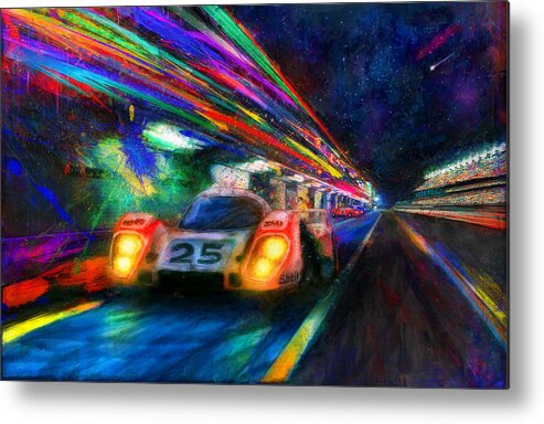 Vic Elford Metal Print featuring the digital art Vic's Night Out by Alan Greene