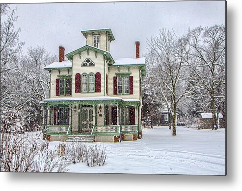Victorian Metal Print featuring the photograph Victorian Winter by Cathy Kovarik