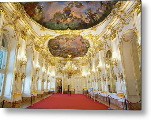 Ceiling Metal Print featuring the photograph Vienna, Schonbrunn Palace by Sylvain Sonnet