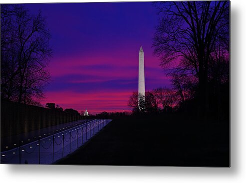 Metro Metal Print featuring the photograph Vietnam Memorial Sunrise by Metro DC Photography