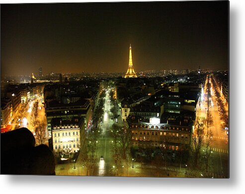 Paris Metal Print featuring the photograph View from Arc de Triomphe - Paris France - 011322 by DC Photographer