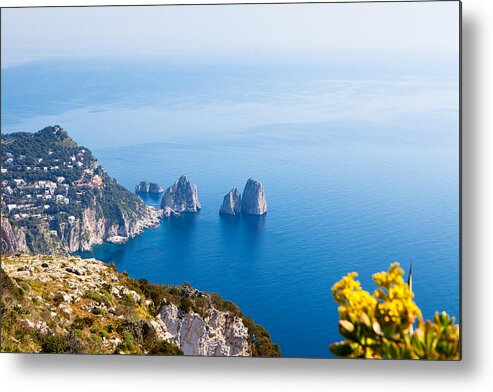Landscape Metal Print featuring the photograph View of Amalfi Coast by Good Focused