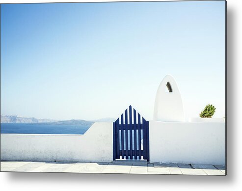 Scenics Metal Print featuring the photograph View Of Ocean From Balcony, Greece by Gollykim
