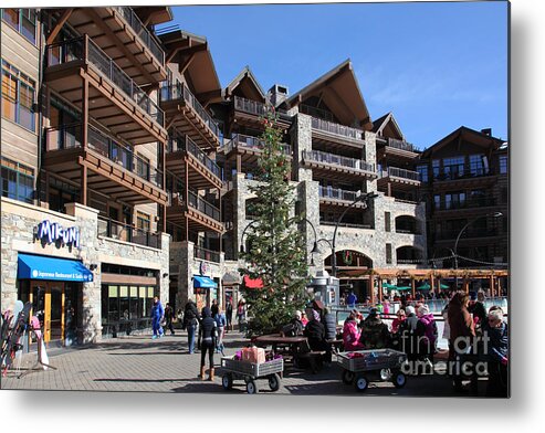 Architecture Metal Print featuring the photograph Village at Northstar California USA 5D27743 by Wingsdomain Art and Photography