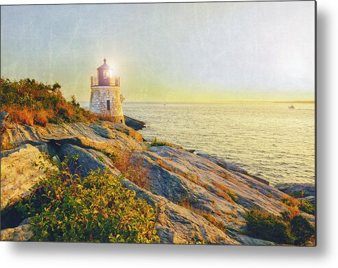 Castle Metal Print featuring the photograph Vintage Castle Hill Light by Marianne Campolongo