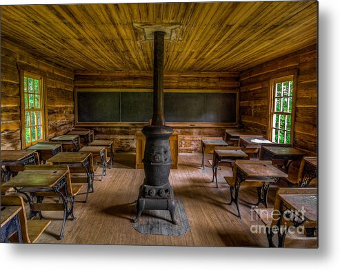 Brush Mountain Schoolhouse Metal Print featuring the photograph Vintage by Anthony Heflin