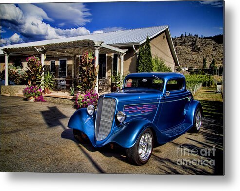 Oliver Twist Metal Print featuring the photograph Vintage Ford Coupe at Oliver Twist Winery by David Smith