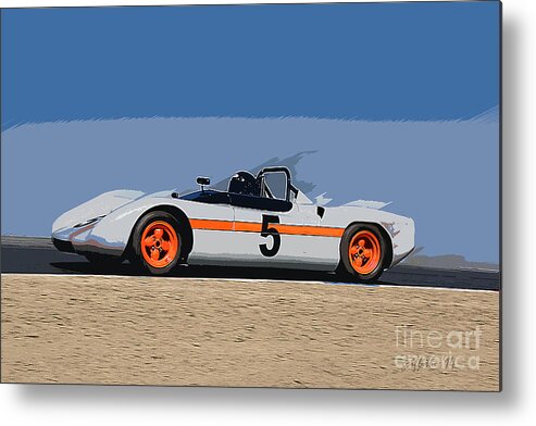 Vintage Race Cars Metal Print featuring the photograph Vintage No 5 by Tom Griffithe