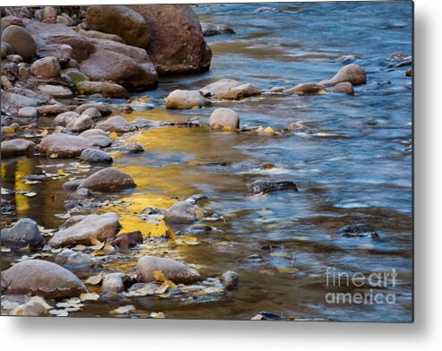 Autumn Metal Print featuring the photograph Virgin River Reflections by Fred Stearns